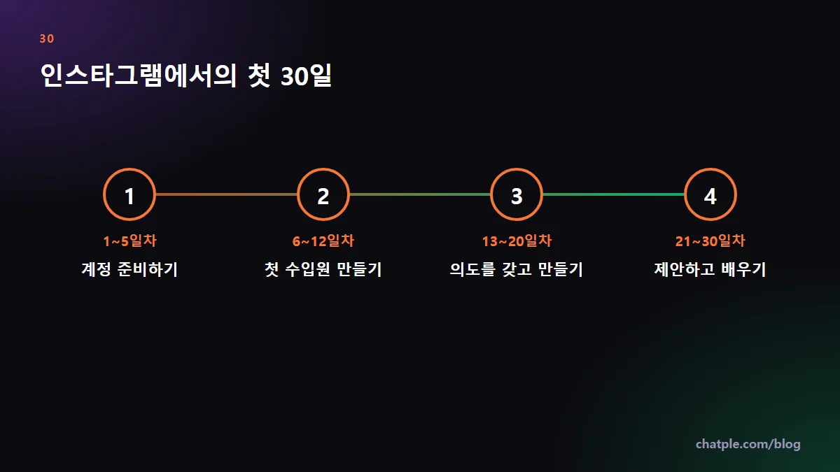 인스타그램에서의 첫 30일